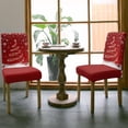 thumbnail image 5 of Chair Covers for Dining Room Set of 6,Merry Christmas Tree Snowflakes Red Stretch Seat Protector Removable Washable Chairs Slipcovers for Kitchen Banquet Wedding Hotel,Xmas Trees Bell, 5 of 6