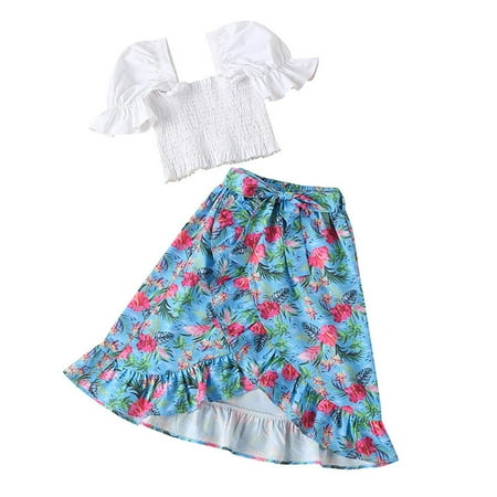 

Sngxgn Sparkly Girls Tutu Dress Princess Plain CuteBlue Dress White 4-5 Years