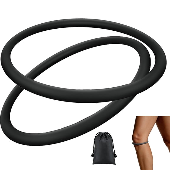 Lsupdaol 2 Pcs Silicone Patella Knee Band for Basketball Patella Tendon Support Knee Pain Running Tendon Brace Support Strap (Black,M)