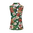 thumbnail image 2 of Uorisanigo Tropical Flowers Golf Womens Quick Dry Athletic Shirts Relaxed Breathable Hiking Running Workout Tops with 1/4 Zipper for Tennis Hiking & Outdoor Sports, 2 of 7