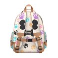 thumbnail image 3 of Cute dog backpack with floral and puppy accents, lightweight backpack, durable backpack for school or travel, 3 of 6