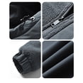 thumbnail image 5 of safuny Men's Solid Color Zip-Up Long Sleeve Drawstring Hooded Jacket Casual Fleece Nylon Multiple Pockets able Lightweight Outdoor Coat for Daily Wear Dark Gray XXL, 5 of 8