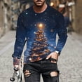 thumbnail image 2 of Stamzod Christmas Shirts for Men Fashion Men's Long Sleeve Tee Shirts Crewneck Casual Printed T-Shirt Top Plus Size Men Clothing on Clearance, 2 of 5