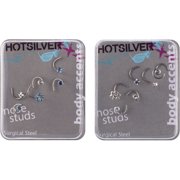 Colorful Crystal Curved Nose Stud Value