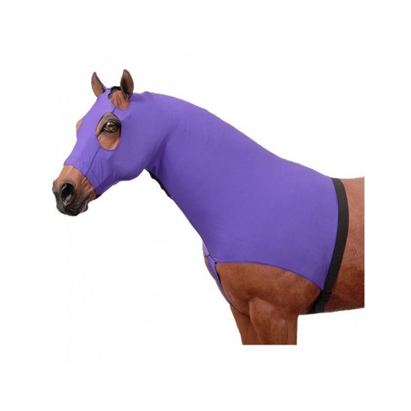 Tough 1 Spandex Mane Stay Hood, Purple, Large