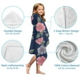 thumbnail image 7 of Pioneer Flower Floral Print Pattern Hooded Bath Towel，50"x30" for Ages 3 To 12 Kids, Quick Dry Lightweight Soft Microfiber Hood Beach Towel Cover Up for Kids, 7 of 7
