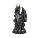 thumbnail image 3 of Escultura de estatua de dragón con esqueleto de hueso de resina, decoración posada sobre una estatua de animal. Negro, 3 of 9