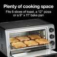 thumbnail image 4 of Proctor Silex Simply-Crisp Toaster Oven Air Fryer Combo with 4 Functions Including Convection, Bake & Broil, Fits 6 Slices or 12” Pizza, Auto Shutoff, Black (31275), 4 of 5