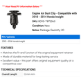 thumbnail image 2 of Engine Air Duct Clip - Compatible with 2010 - 2014 Honda Insight 2011 2012 2013, 2 of 2