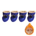 thumbnail image 1 of Cubiertas de zapatos impermeables para mascotas, zapatos antideslizantes reutilizables resistentes al desgaste para cachorros, botas para perros pequeños y gatos, 4 unidades por juego, 1 of 4