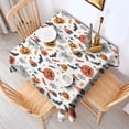 thumbnail image 2 of Halloween Pumpkins Ghosts Bats and Cupcakes Square Tablecloth,Waterproof Square Table Cover,Wipeable Spillproof Washable Table Cover for Home Kitchen Party Decor 60"x60"(152x152cm), 2 of 6