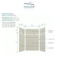 thumbnail image 5 of Transolid Expressions 60" X 60" X 96" 6-Piece Tub/Shower Wall Kit with Extension Kit, Cameo, 5 of 6