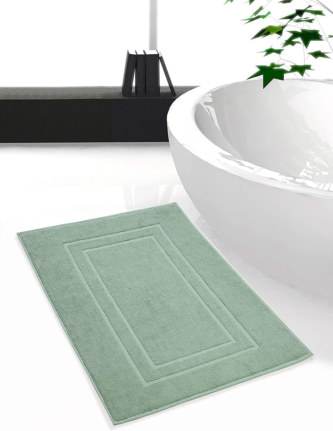 Green Earth Quick Dry Micro Cotton® Bath Rug - White