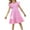 Pink A, variant on Bovxnpu Summer Girls Dresses, Girls Cotton Dress with Ruffle Sleeves, Girls Dresses Kids Summer Double Layer Ruffle Sleeve Dress 5-14 Years 5 Years