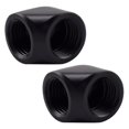 thumbnail image 3 of Marrteum G1/4 "Hembra A Hembra Adaptador De Codo De 90 Grados Extensor Conector Accesorios Para Sistema De Refrigeración Por Agua De Computadora Negro Paquete De 2, 3 of 3