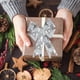 thumbnail image 4 of Silvery Glitter Cloth Christmas Ribbon Silvery Powder Decorative Bow Material Christmas Side Weaving Ribbon Decoration 2m, 4 of 6