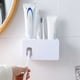 thumbnail image 4 of Bearachild Dispensador de de , soporte para cepillo de de pared sin perforaciones, exprimidor multifuncional, organizador de herramientas para Juegos de accesorios de baño Blanco, 4 of 6