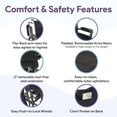 thumbnail image 4 of ProHeal Wheelchair with Flip Back Desk Arms, Elevating Leg Rests, 20" Seat - Seat Extension, Anti Tipper, 4 of 7