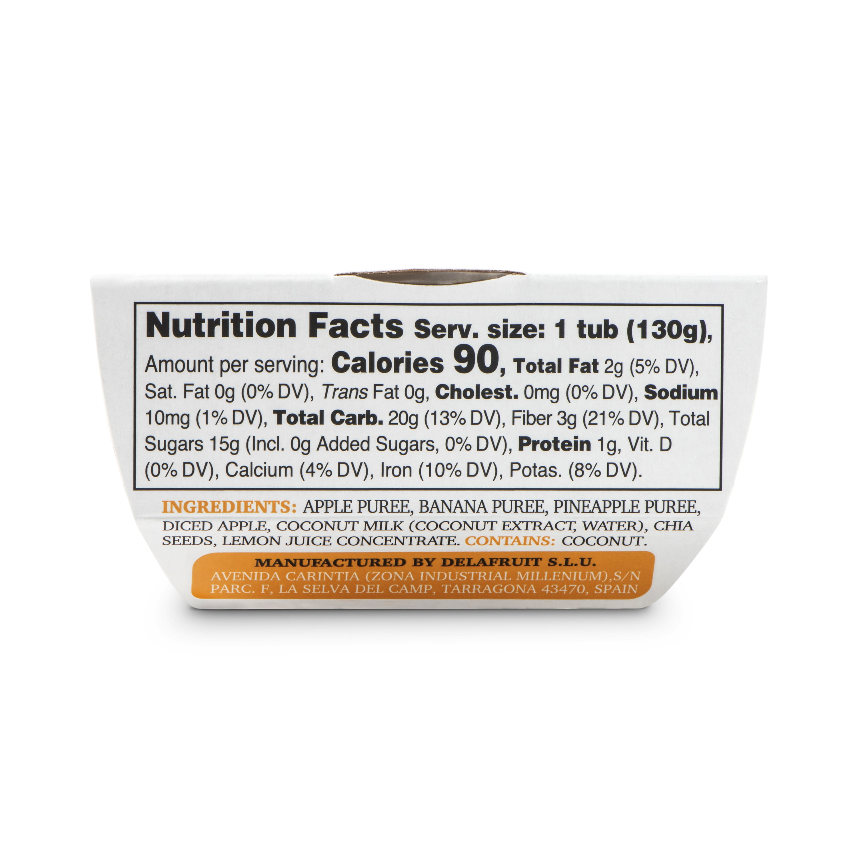 Best Press, Texture Tubs, Toddler Food , Apple, Banana, Pineapple, Coconut & Chia, 4.6oz Tub