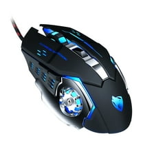 Clispeed 1Pc Wired Gaming Mouse USB Connectivity Ergonomic Comfortable Black