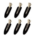 thumbnail image 1 of 6 Piezas Pinzas para el Cabello Sin Dobleces Pinzas para el Cabello Sin Arrugas para Peinar Pinzas de Maquillaje para Mujeres y Niñas Regalos de Navidad (Negro), 1 of 5