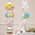thumbnail image 4 of Pgyong Clearance! Cute Easter Party Door Hanging Decorations-Paper Bunny Scene Arrangement for Spring Holiday Home Decor, 4 of 6