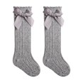 thumbnail image 2 of SUNSIOM Infant Girls Long Stockings Princess Solid Color Cute Bowknot Socks Spring Summer Thin Mesh Over-The-Knee Socks, 2 of 7