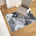 thumbnail image 5 of ChakmeOne Hardwood Floor Office Chair Mat, 48"x72" Heavy-Duty Floor Protector, Machine Washable Desk Rug with Non-Slip Backing for Under Desk Chair, Modern Square Tiles Design, Gray, 5 of 10