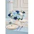thumbnail image 2 of Flores Artificiales Serwalin Rosas Azules de Seda x16, 2 of 7