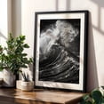 thumbnail image 4 of Eternal Wave - Photography Waves Ocean Black and White Abstract Seascape Coast Nature Black Framed Wall Art Print 20 x 30 inches, 4 of 8