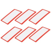 6pcs 75mm x 40mm 3X 300% Full Page Magnifying Lens Magnifier Lens Red