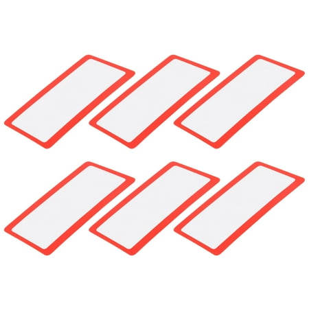 6pcs 75mm x 40mm 3X 300% Full Page Magnifying Lens Magnifier Lens Red
