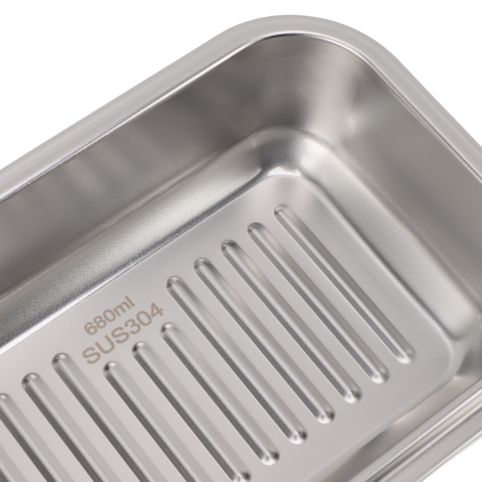 680ml Stainless Steel Bento Box - Leakproof Food Storage Container with Lid, Beige