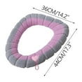 thumbnail image 3 of Toilet Seat Riser Elongated Household Toilet Seat Thickened With Handle Winter Toilet Ring Washable Sets Wear Knitted Toilet Seat, 3 of 7