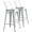 White, variant on Distressed White Metal Barstools Set of 2 with Bucket Back, 30-Inch Seat Height, Lightweight Bar Stools for Kitchen Counter, Rustic Vintage Coastal Style