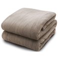 thumbnail image 2 of Pure Warmth Couverture Jetée Chauffante Électrique en Micro-Peluche Taupe, 2 of 7