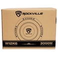 thumbnail image 3 of Rockville W12K6D2 V2 12" 2400 Watt Car Audio Subwoofer+Mono Amplifier+Amp Kit, 3 of 12