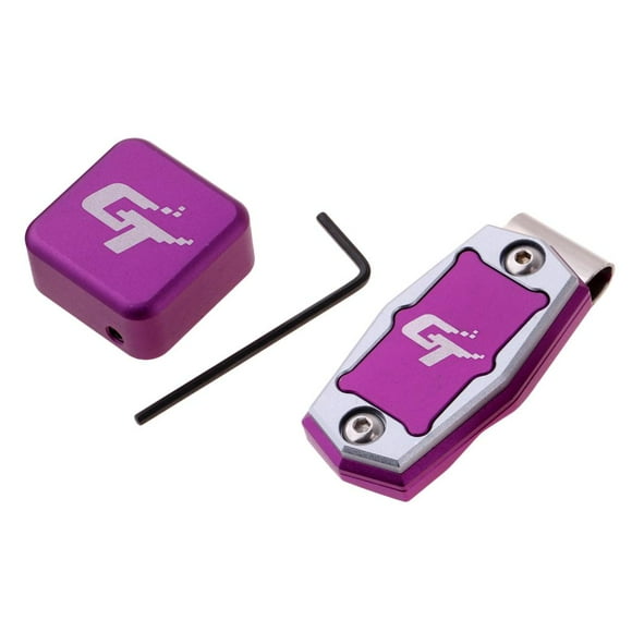 Soporte De Tiza De Billar Magnético - Contenedor De Caja De Tiza De Aleación De Aluminio De Rendimiento Y Clip Para Cinturón Para Suministros De Billa Púrpura Macarena Tenedor magnético de la tiza del billar