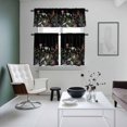 thumbnail image 4 of Spring Floral Kitchen Curtains Sets for Windows 24 Inch Length, Black Farmhouse Botanical Watercolor Rod Pocket Window Treatments Tier Curtains and Valances Set for Bedroom/Bathroom, 4 of 8
