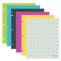 BAZIC 2 Pockets Paper Folder, Polka Dot Portfolio, Document Folders, 6-Pack