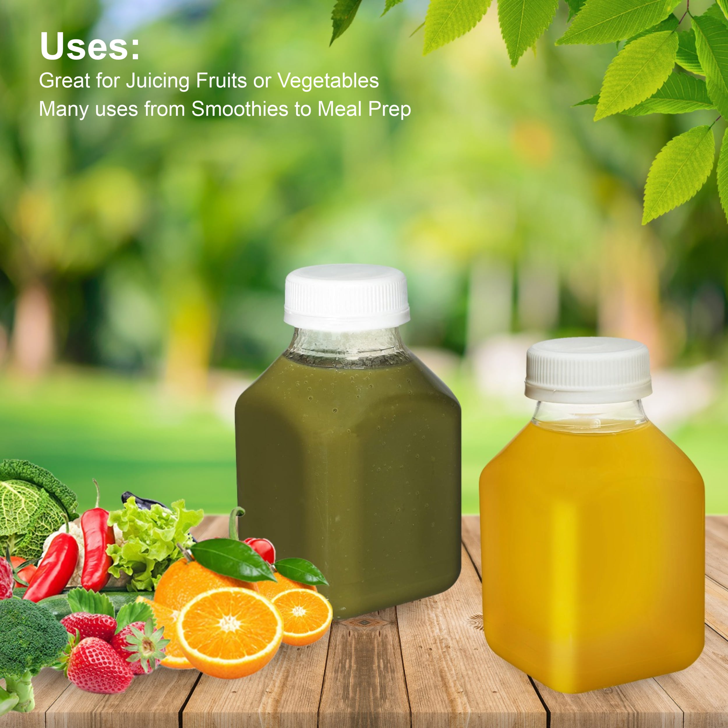 OAMCEG 36 PCS Juice Bottles with Caps, 8 oz Small Bottles for Liquids,  Plastic Containers with Lids,…See more OAMCEG 36 PCS Juice Bottles with  Caps, 8