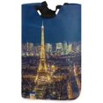 thumbnail image 1 of Tour Eiffel Vue de Nuit Grand Panier en Tissu avec Poignée, 1 of 7