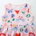 thumbnail image 3 of GYRATEDREAM Toddler Girls Summer Dress Cotton Casual Sleeveless Cartoon Appliques Round Neck Princess Dress Round Neck Pullover Sundress for 6Y Pink, 3 of 9
