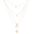 thumbnail image 4 of Mode Femmes Multicouche Chaîne Ronde Lune Pendentif Collier Cadeau de Bijoux, 4 of 5