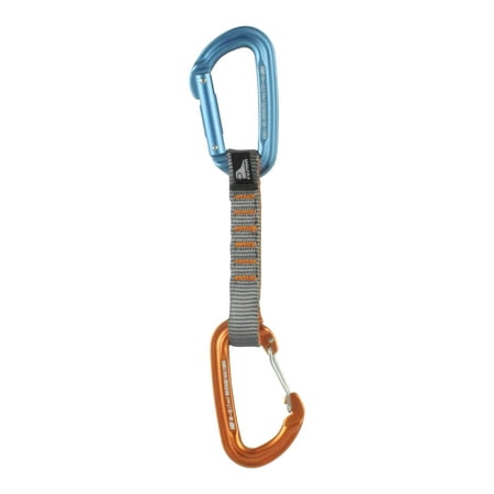 Fusion Climb 11cm Quickdraw with Contigua Orange Wire Gate Carabiner/Contigue Blue Straight Gate