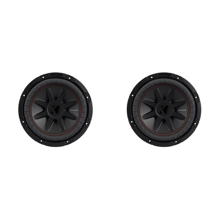 Kicker 52CVR10 CompVR 10-Inch (250mm) Subwoofer, 4-Ohm DVC Bundle
