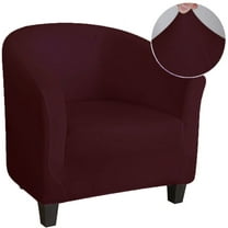 XmhyTop Club Chair Slipcover, Tub Chair Cover, Stretch Armchair Covers, Sofa Cover Furniture Protector for Living Room 25.59-35.43inch (Dark Red)