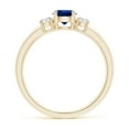 thumbnail image 2 of Angara Natural 0.6 Ct. Blue Sapphire with Diamond Classic Ring in 14K Yellow Gold for Women (Ring Size: 3.5), 2 of 12