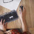 thumbnail image 6 of FOMIYES Ergonomic Black Gaming Keyboard with 12 Multimedia Keys and USB Mouse, 6 of 8