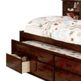 thumbnail image 2 of Saltoro Sherpi Transitional Wooden Twin Bed with 3 Drawers and Trundle, Cherry Brown, 2 of 5
